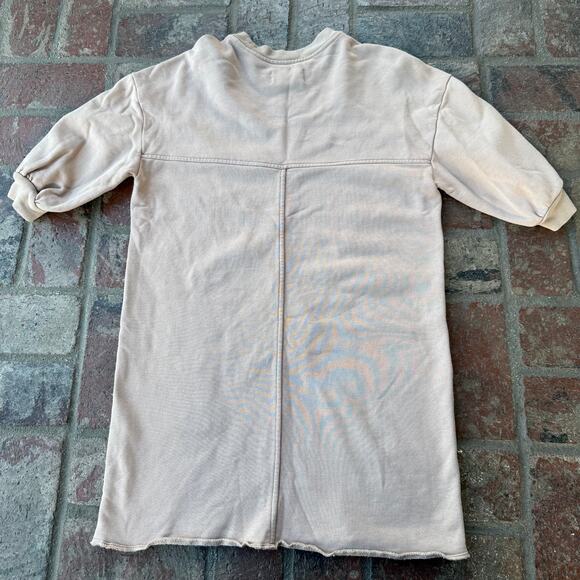 Everlane Tan Sweat-Dress Short Sleeve Mini Size XXS - Picture 4 of 4